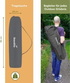 Skandika Moonchair Sirkka – Campingstoelen – Klapstoel – Vouwstoel – Kampeerstoel - Grote, Comfortabele, Campingstoel Opvouwbaar, Gepolsterd, Koelvak, Drinkhouder, Draaggreep En Draagtas, Antislipvoetjes - Max. 150 Kg – Zwart/grijs -Buitenkampeer Winkel 1022x1200 2