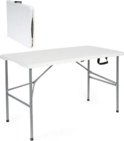 Toboli Klaptafel 120x60x74cm Campingtafel Wit; Bijzettafel, Inklapbare Tafel - Multistrobe -Buitenkampeer Winkel 1051x1200 1