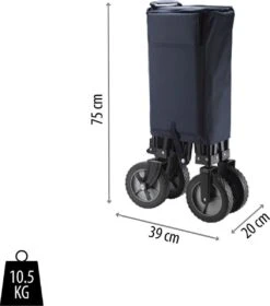 Campart Bolderkar HC-0910 - Opvouwbaar - Bolderwagen Met Stevig Harmonicaframe - Inclusief Opbergtas En Bodemplaat - Blauw -Buitenkampeer Winkel 1060x1200 3