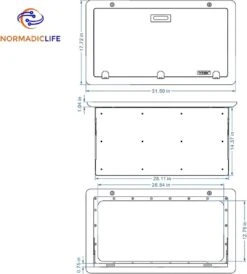 Merkloos NormadicLife® - Outdoor – Opklapbare Tafel - Eettafel – Tafel Voor Buitenkeuken - Caravan – Camper – Picknicktafel - Ingebouwd Ledlicht – Wit -Buitenkampeer Winkel 1081x1200