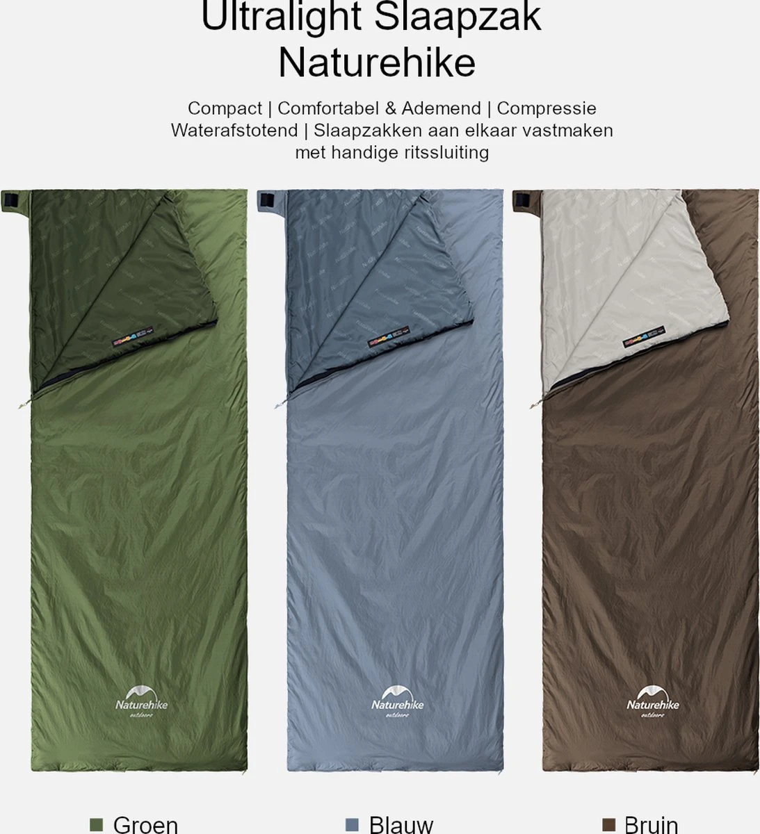 Naturehike® Slaapzak - Lichtgewicht - 190*75cm - Compact - Waterdicht - 3 Seizoenen Slaapzak Lente, Zomer & Herfst - Outdoor - Slaapzakken Volwassen & Kinderen 10 Naturehike® Slaapzak - Lichtgewicht - 190*75cm - Compact - Waterdicht - 3 Seizoenen Slaapzak Lente, Zomer & Herfst - Outdoor - Slaapzakken Volwassen & Kinderen - Afbeelding 8