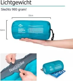 Naturehike® 3D Luchtmatras Premium - Comfortabel R-waarde 2.0 - Extra Dikke Slaapmat - Luchtbed Kamperen - Opblaasbaar Matras - Lichtgewicht - Outdoor - Camping -Buitenkampeer Winkel 1095x1200 2