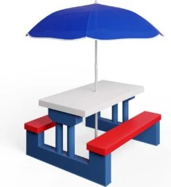 Merkloos Kinder Picknicktafel Met Parasol - Blauw 19 Merkloos Kinder Picknicktafel Met Parasol - Blauw -Buitenkampeer Winkel 1097x1200 4