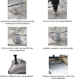 Opblaasbaar Matras Voor In De Auto, Opblaasbaar Bed, Opvouwbaar, Comfortabele Autostoel, Automatras Met Elektrische Luchtpomp En 3 Adapters, 2 Kussens En Draagtas, Voor Camping, Reizen (zwart) -Buitenkampeer Winkel 1131x1200 4