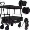 AREBOS Handwagen Vouwbare Dak Handwagen Vouwbare Trolley Uitrustingswagen Zwart -Buitenkampeer Winkel 1139x1200 1