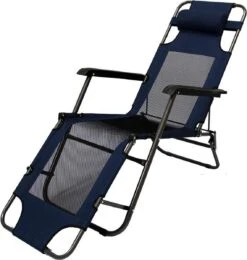 Ligstoel 180x60cm - Opvouwbaar Campingstoel Ligbed Strandstoel Tuinstoel Vouwligstoel Blauw -Buitenkampeer Winkel 1141x1200 1