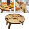 Merkloos Opvouwbare Draagbare Picknicktafel, Outdoor Opvouwbare Lichtgewicht Kampeertafel 30,5 Cm Kleine Houten Wijnpicknicktafel Voor Feest, Strand, Tuin, Camping, Barbecue, Reizen -Buitenkampeer Winkel 1151x1200 3