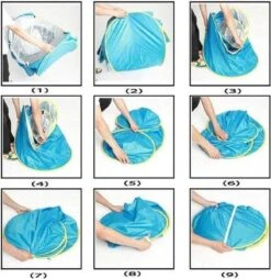 Merkloos Strand Tent Met Zwembad - Roze - UPF 50+ UV Werend - Waterdicht - Pop Up - Baby & Kind -Buitenkampeer Winkel 1165x1200 4