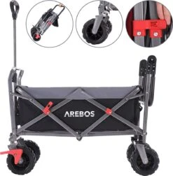 AREBOS Opvouwbare Steekwagen Met Telescopische Stang Draagvermogen 100 Kg -Buitenkampeer Winkel 1178x1200 3