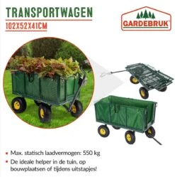 Gardebruk Bolderkar Binnenzeil - Belastbaar Tot 550 Kg – Groen -Buitenkampeer Winkel 1188x1200 13