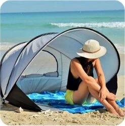 Deryan Luxe Pop Up Strandtent XXL - Anti-UV 50+ - Zilver -Buitenkampeer Winkel 1192x1200 1