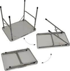 Alu Campingtafel 70x55cm - Inklapbbar Kampeertafel - Picknicktafel Licht Vouwtafel Klaptafel Grijs -Buitenkampeer Winkel 1192x1200 5