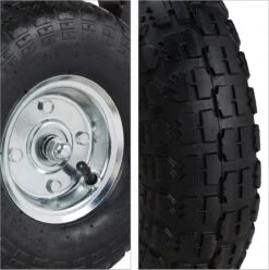 Relaxdays Bolderkar Tuin - Platte Tuinwagen - Luchtbanden - 200 Kg - Transportkar - Staal -Buitenkampeer Winkel 1197x1200 36