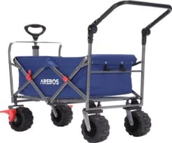 AREBOS Handkar | Transportwagen | Apparatuurwagen | Opvouwbaar | Duwstang| Blauw 25 AREBOS Handkar | Transportwagen | Apparatuurwagen | Opvouwbaar | Duwstang| Blauw -Buitenkampeer Winkel 1200x1000 13