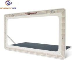 Merkloos NormadicLife® - Outdoor – Opklapbare Tafel - Eettafel – Tafel Voor Buitenkeuken - Caravan – Camper – Picknicktafel - Ingebouwd Ledlicht – Wit -Buitenkampeer Winkel 1200x1002 5