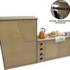 Camper Keuken MDF - Linkerkant EU - Inclusief Kledingstang + Wijnrek - Onbewerkt - Inbouw Kasten Inrichting Kampeerauto Caravan -Buitenkampeer Winkel 1200x1028