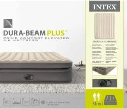 Intex Prime Comfort - Luchtbed - 2-Persoons - 152x203x51 Cm (BxLxH) - Grijs - Met Ingebouwde Motorpomp -Buitenkampeer Winkel 1200x1029 4