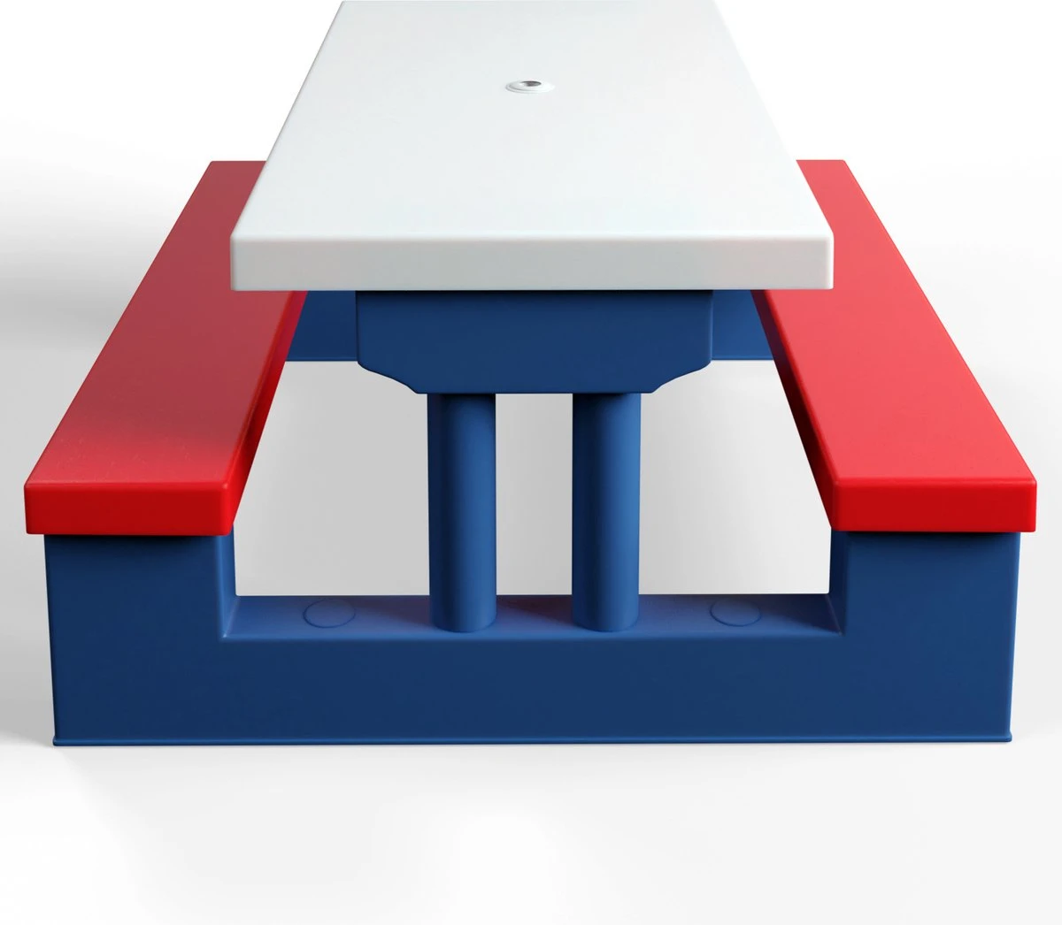 Merkloos Kinder Picknicktafel Met Parasol - Blauw 3 Merkloos Kinder Picknicktafel Met Parasol - Blauw