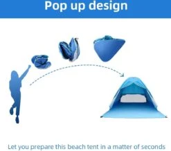 IGOODS Pop-up Tent - 2/3-Persoons - Blauw -Buitenkampeer Winkel 1200x1059 1