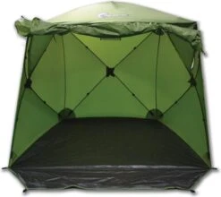 FisherPro Karpertent Met Stormcover – Vistent – Tent - Bescherming Tegen Zon En Wind – 100% Waterdichte Stormhoes – Met Handige Meeneemtas – Ook Geschikt Als Strandtent Of Festivaltent – Extra Veiligheid En Warmte Door Stormcover -Buitenkampeer Winkel 1200x1070 1