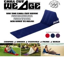 CKB LTD - Chill Out - Luchtbed - Campingstoel - Wedge Opblaasbare Ligstoel - Blauw Strandstoel 1 Persoons Volwassen Luchtbedden Kampeerstoel Vouwstoel Stoel Slaapmatje Slaapmatten Opvouwbaar Volwassenen Tuinstoel Opblaasstoel Kampeerstoelen Lucht -Buitenkampeer Winkel 1200x1072 1