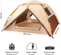 Merkloos Kamping Tent / Absolutely Waterproof, Lightweight Camping Tent With - Tent Ideal For Camping In The Garden, Dome Tent, -Buitenkampeer Winkel 1200x1083 1