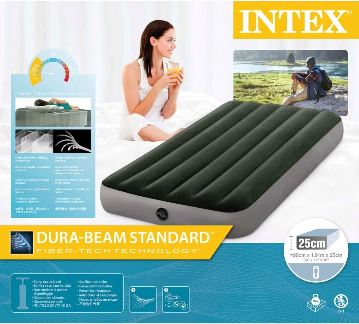 Intex Prestige Downy Twin Luchtbed - 1-persoons - 191 X 99 X 22 Cm 7 Intex Prestige Downy Twin Luchtbed - 1-persoons - 191 X 99 X 22 Cm - Afbeelding 5