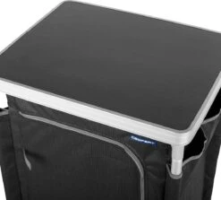 Campart Campingkast CU-0719 – Opvouwbaar En Verstelbaar - 4 Verstelbare Poten - 3 Lagen - Aluminium Frame - Grijs -Buitenkampeer Winkel 1200x1084 1