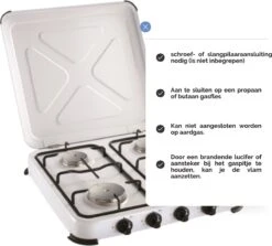 Kemper Gas Kooktoestel - Campingkooktoestel - Set Met 4 Branders - Gas - 4650W -Buitenkampeer Winkel 1200x1084 4