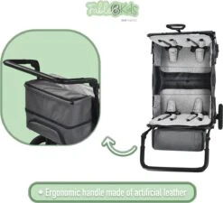 FableKids LEO X4Plus Opvouwbare Wagen Met Dak Fossil Grey -Buitenkampeer Winkel 1200x1091 3