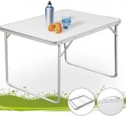 Merkloos Aluminium Inklapbare Tuintafel - Campingtafel - 80x60x68 Cm -Buitenkampeer Winkel 1200x1105 5