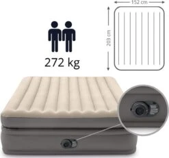 Intex Prime Comfort - Luchtbed - 2-Persoons - 152x203x51 Cm (BxLxH) - Grijs - Met Ingebouwde Motorpomp -Buitenkampeer Winkel 1200x1124 3