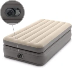 Intex Prime Comfort - Luchtbed - 1-Persoons - 99x191x51 Cm (BxLxH) - Grijs - Met Ingebouwde Motorpomp -Buitenkampeer Winkel 1200x1126 5