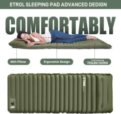 ETROL Camping Slaapmat-2-in-1 Zelfopblazende Kampeermat Met Kussen (78"x 28"), Lichtgewicht, Dik 4"compact Kussen, Geschikt Voor Zelfrijdende Reizen, Lekvrije, Waterdichte Tent -Buitenkampeer Winkel 1200x1132 3