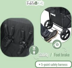 FableKids LEO X4Lite Opvouwbare Handkar Met Dak Onyx Zwart -Buitenkampeer Winkel 1200x1134 6