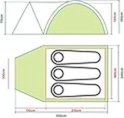 Coleman Darwin 3 Plus Koepeltent - 3-Persoons - Groen -Buitenkampeer Winkel 1200x1141 1
