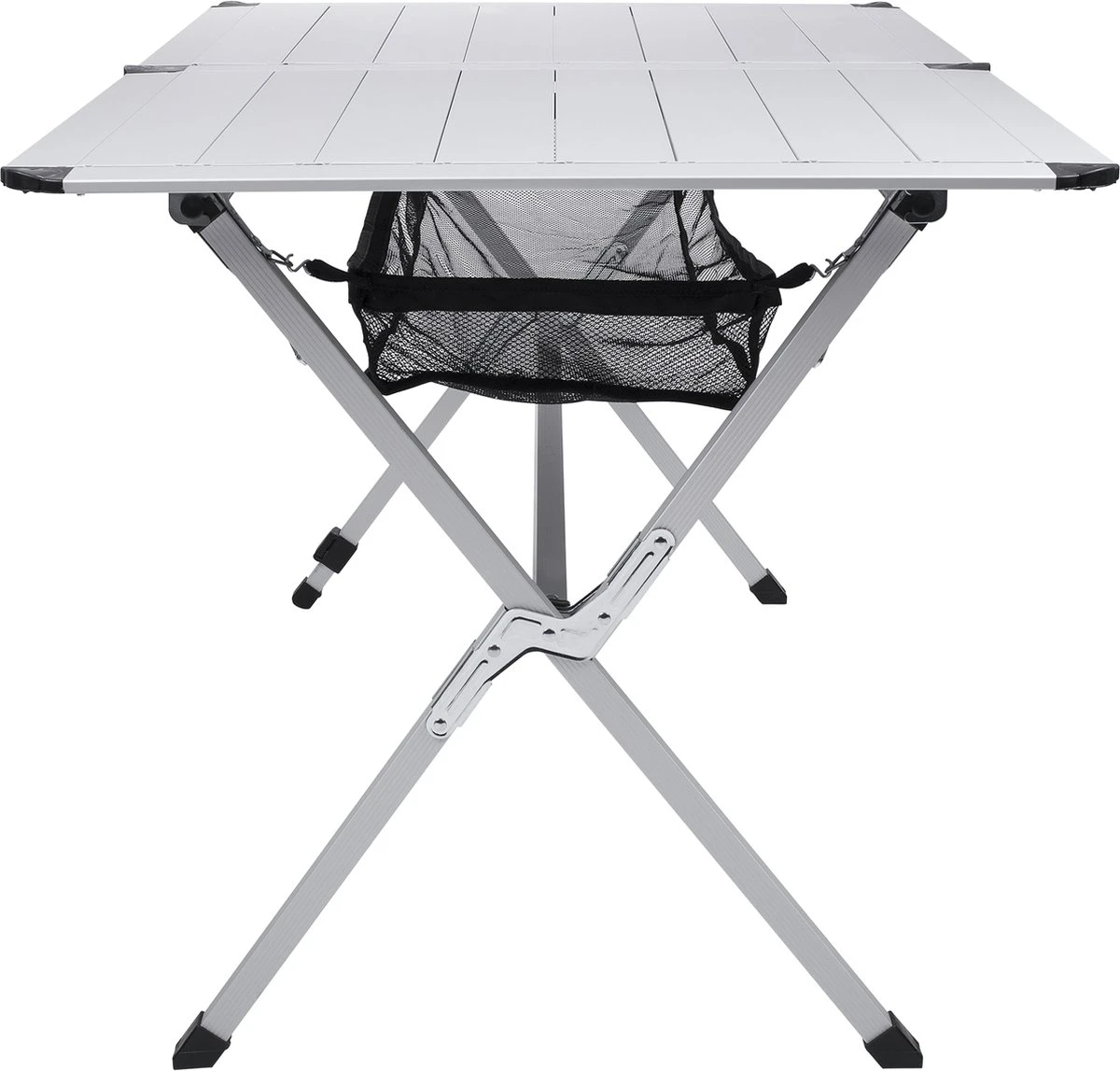 Campart Campingtafel XL TA-0806 - Opvouwbaar, Lichtgewicht En Met Verstelbare Poten - Kampeertafel Inklapbaar Inclusief Opbergtas - 140 X 80 X 70 Cm - Wit 7 Campart Campingtafel XL TA-0806 - Opvouwbaar, Lichtgewicht En Met Verstelbare Poten - Kampeertafel Inklapbaar Inclusief Opbergtas - 140 X 80 X 70 Cm - Wit - Afbeelding 5
