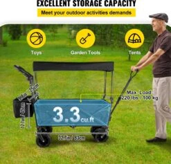 LOUVAINS® Bolderkar Opvouwbaar - Bolderkar - Bolderwagen - Bolderkar Kinderenvervoer - Bolderkar Opvouwbaar Met Massieve - Bolderkar Opvouwbaar Luchtbanden - Bolderkar Opvouwbaar Met Duwstang -Buitenkampeer Winkel 1200x1153 3