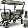 Tresko- Bolderkar, Grijs, Opvouwbaar, Met Dakje, Geschikt Tot 80 Kg - Bolderwagen - Kinderenvervoer - Bolderkarren - Tuinkar - Kinderwagen -Buitenkampeer Winkel 1200x1156 5