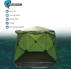 FisherPro WildLand Tent –comfortabele Vistent – Handige Strandtent – Compacte Festival Tent - Uitbreid Mogelijkheden Met Stormcover - Geschikt Voor 2 Personen -Buitenkampeer Winkel 1200x1164 1