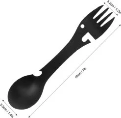 Luverno® - Spork - Incl. Bescherm Hoes - RVS - Bestek To Go - Reisbestek - Keukengadget - 5 In 1 Camping Bestek - Zwart -Buitenkampeer Winkel 1200x1164 10