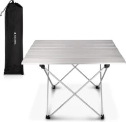 Navaris Campingtafel - Inklapbaar Campingtafeltje Van Aluminium - Opvouwbare Tafel Inclusief Draagtas - Picknicktafel - Zilver -Buitenkampeer Winkel 1200x1164 6