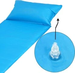 Springos Slaapmat | Zelfopblazend | 186 Cm | Inclusief Hoes & Hoofdkussen | Lichtblauw -Buitenkampeer Winkel 1200x1166 8
