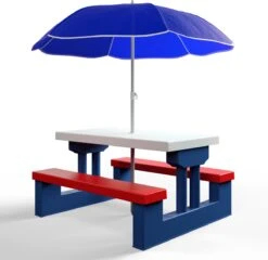Merkloos Kinder Picknicktafel Met Parasol - Blauw 18 Merkloos Kinder Picknicktafel Met Parasol - Blauw -Buitenkampeer Winkel 1200x1167
