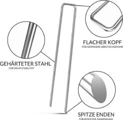 Gardebruk Haringen Set Van 50 Gegalvaniseerd Staal LxØ 150x2,7mm -Buitenkampeer Winkel 1200x1173 3