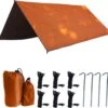 Merkloos TDR - Outdoor Draagbaar Zonnescherm Met Opbergtas - Waterdicht-SPF - Tarps Voor Kamperen300 * 300cm - 3-4Personen - Orange -Buitenkampeer Winkel 1200x1173 5