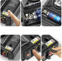 IBright Draagbare Camping Kooktoestel - Gasbrander - 1 Pits Gaspit - Elektrische Ontsteking - 2900 Watt - Met Koffer - Zwart -Buitenkampeer Winkel 1200x1177 5