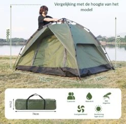 Sens Design Pop Up Tent - Tent - 2-3 Personen -Buitenkampeer Winkel 1200x1180