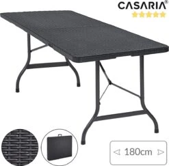 Casaria Tuintafel Opvouwbaar – Met Draaggreep 180x75 Cm – Zwart 15 Casaria Tuintafel Opvouwbaar – Met Draaggreep 180x75 Cm – Zwart -Buitenkampeer Winkel 1200x1180 3