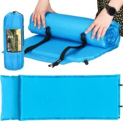 Springos Slaapmat | Zelfopblazend | 186 Cm | Inclusief Hoes & Hoofdkussen | Lichtblauw -Buitenkampeer Winkel 1200x1180 4